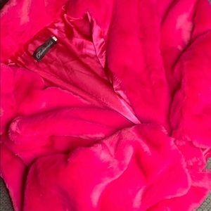 Pink faux fur